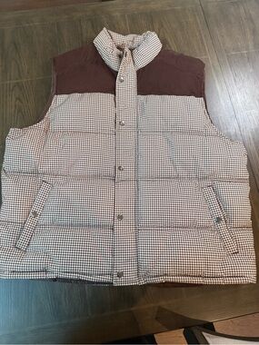 Goodfellow & Co Brown and Cream Houndstooth Vest